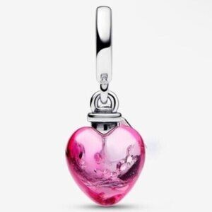 Pandora Authentic Pandora Love Potion Murano Glass Heart Dangle Charm
